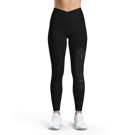 Leggings — Vintage Art Panel Yoga Leggings