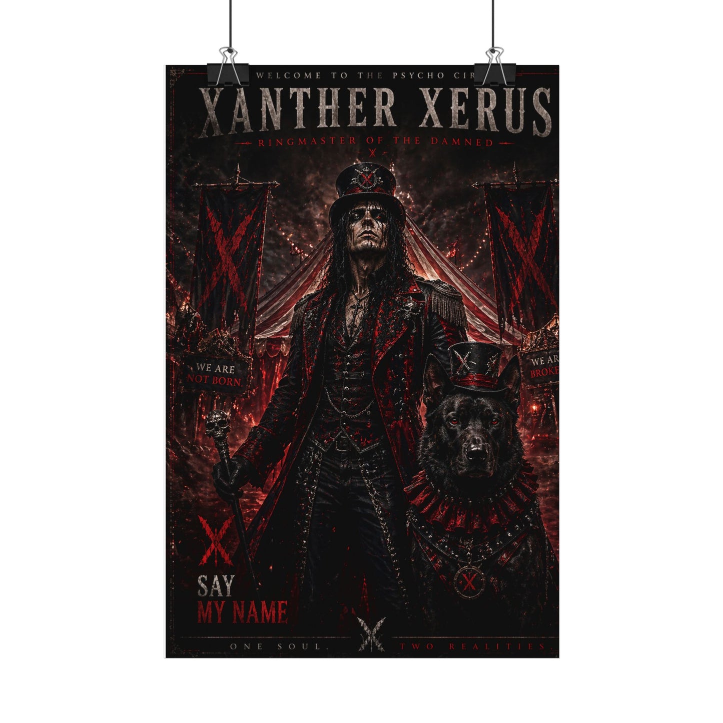 Satin Poster — Gothic 'Xanther Xerus: Say My Name' Dark Voodoo Wall Art