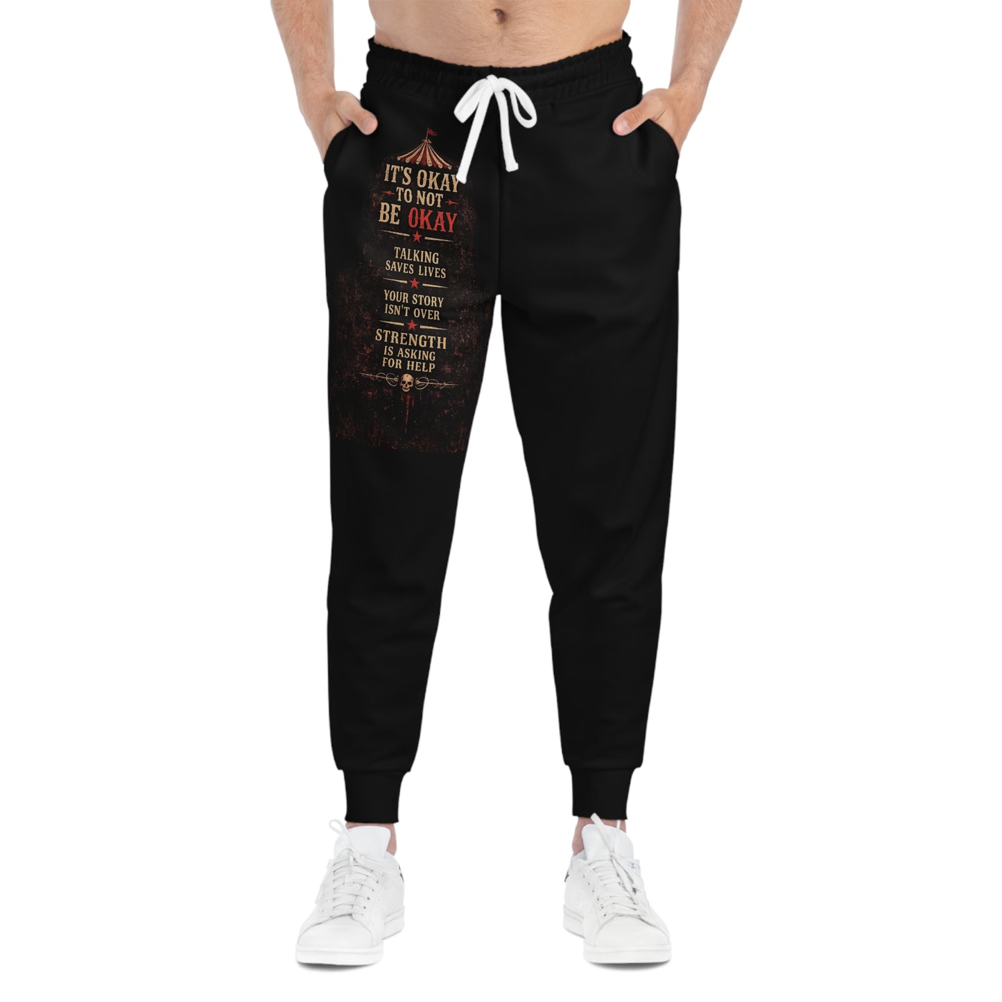 Athletic Joggers — 'It's Okay to Not Be Okay' Motivational Quote Sweatpants