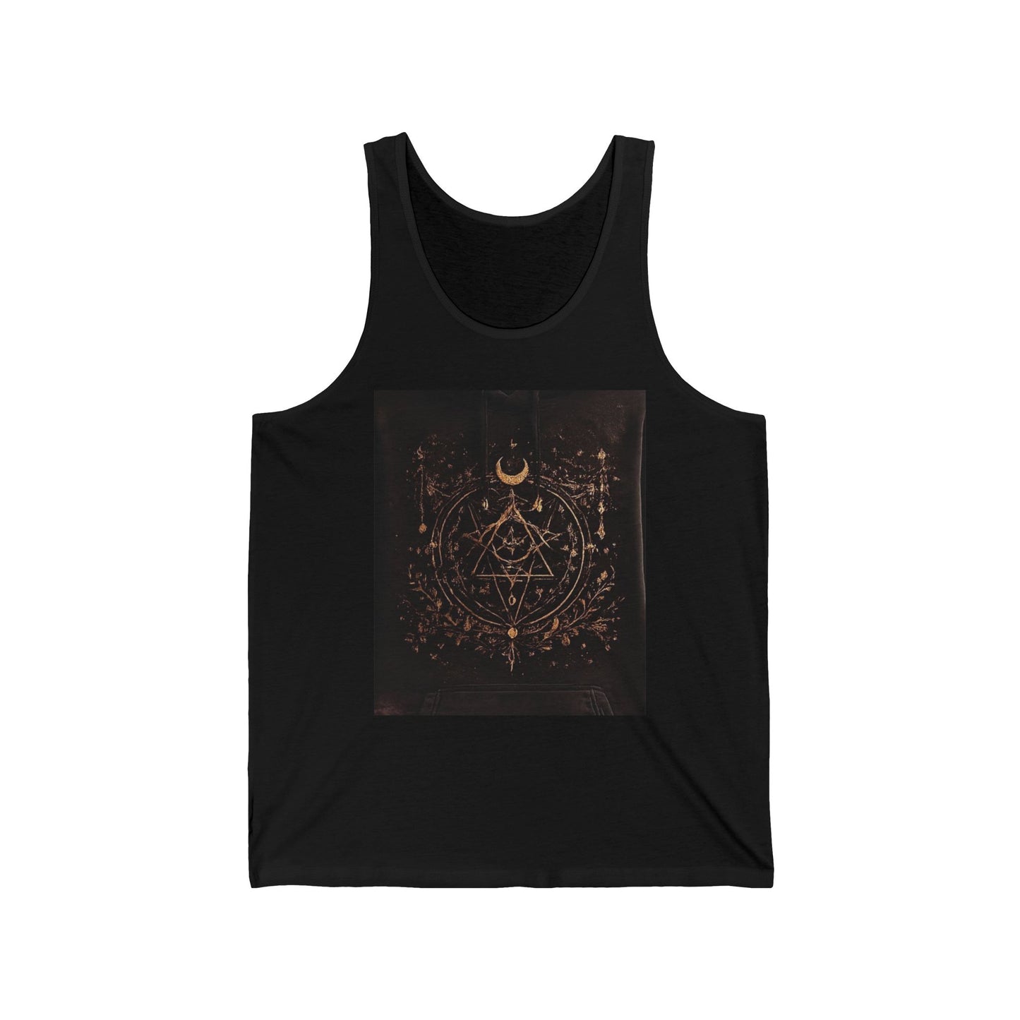 Occult Astrology Tank Top — “As Above So Below” Mystic Moon Graphic
