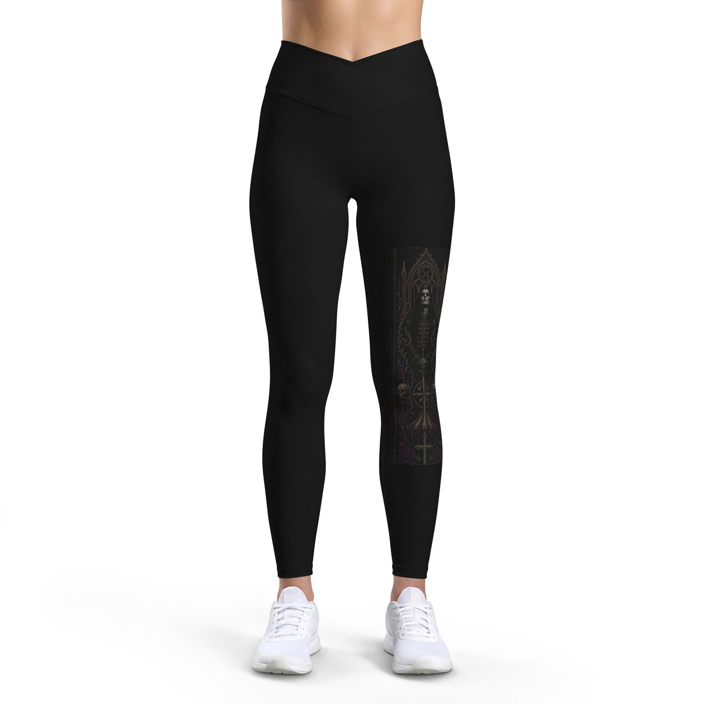 Leggings — Vintage Art Panel Yoga Leggings