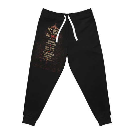 Athletic Joggers — 'It's Okay to Not Be Okay' Motivational Quote Sweatpants