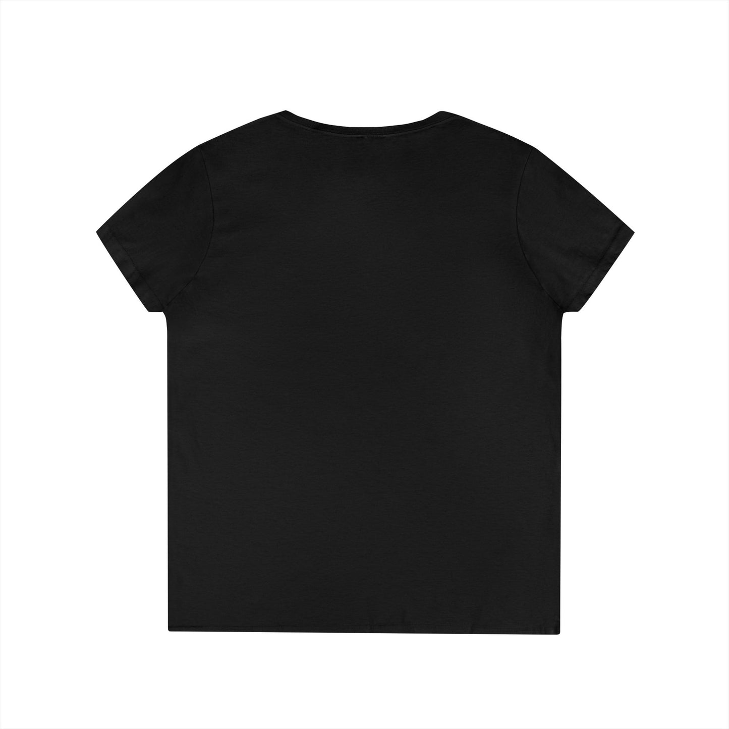 RoseBlack V-Neck Tee — "The Circle is Real" Women's Graphic Shirt
